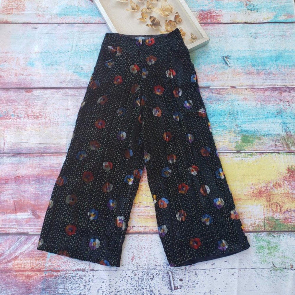 NWT Anthro Pasquette Velvet Wide-Leg Pants 10 - Picture 5 of 12